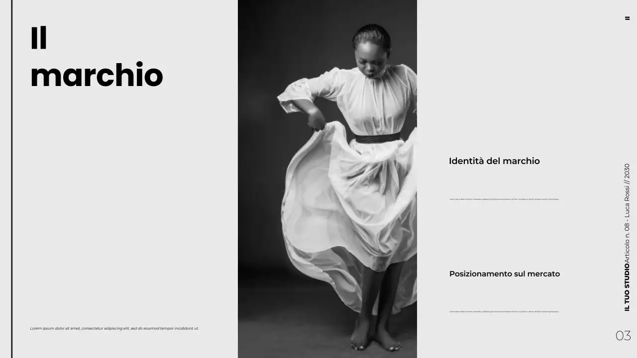 Presentazione di marketing dei contenuti strategici minimalisti e moderni