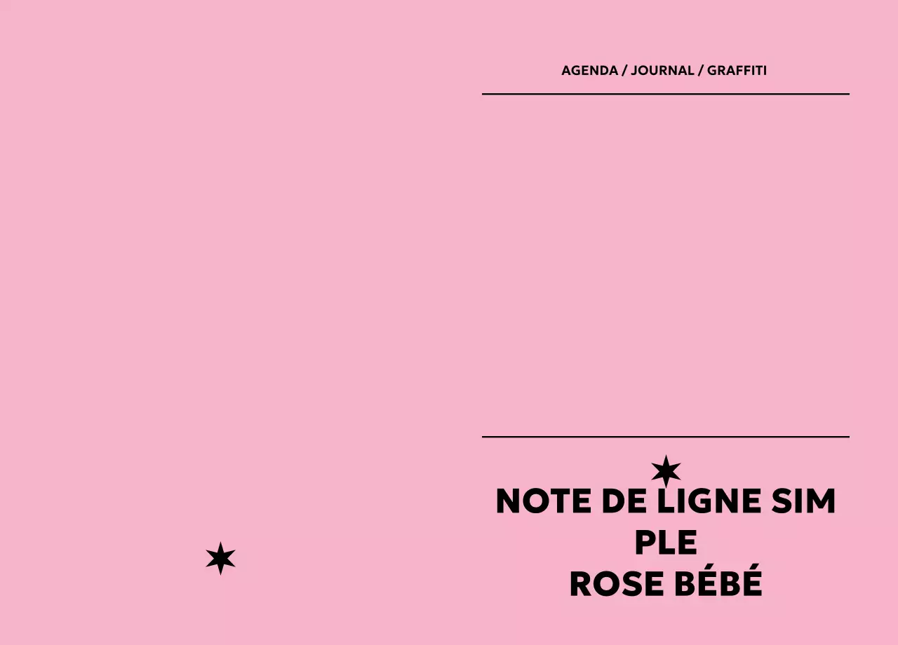 Papeterie pour agenda simple rose