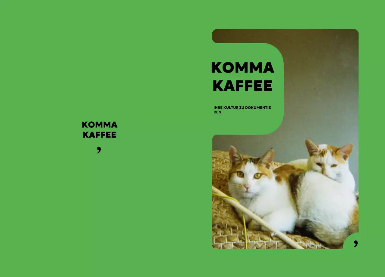 Pink Modern Cafe-Werbung