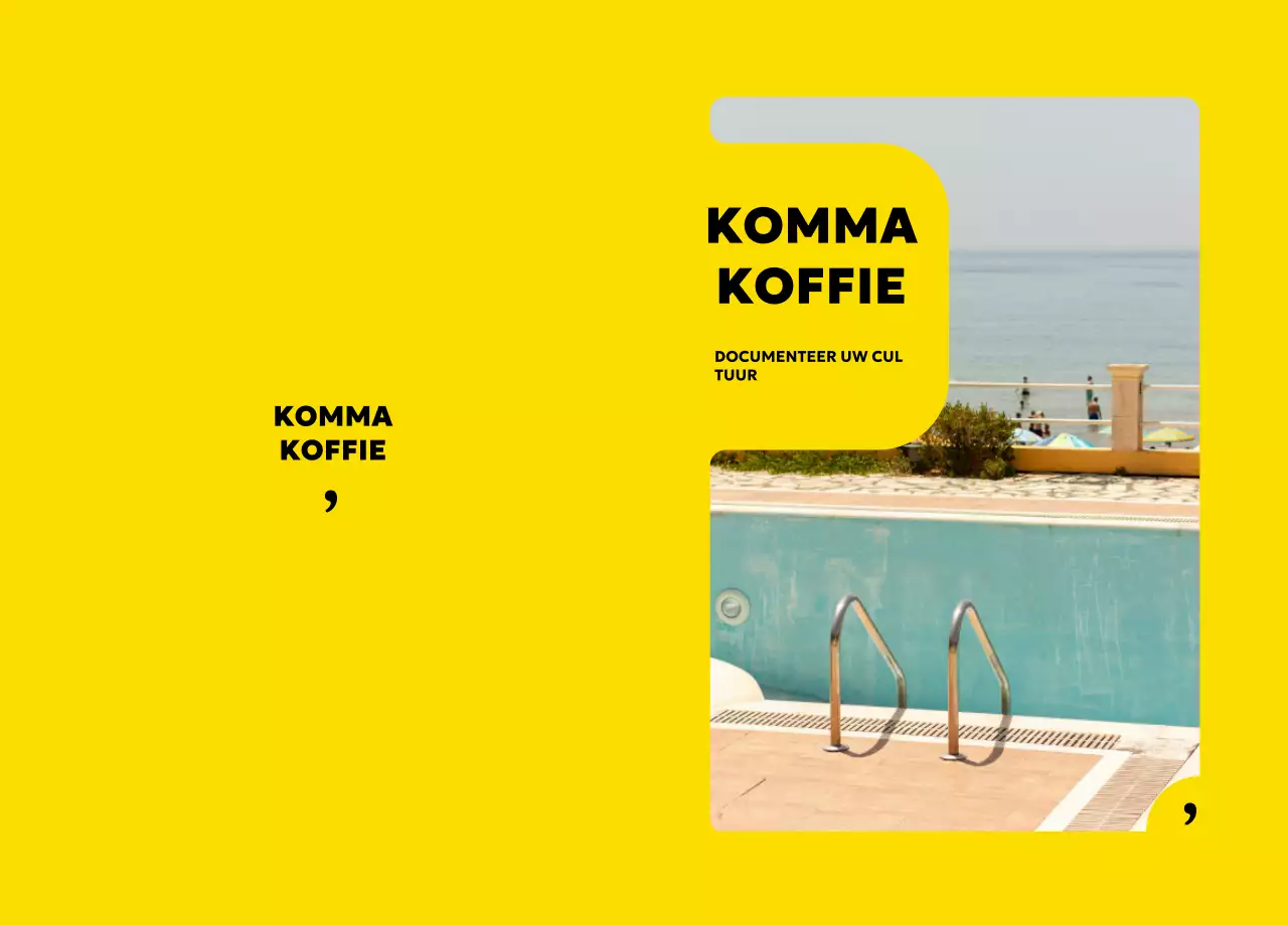 Roze moderne café promotie