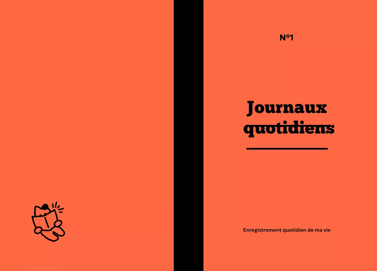 Phrase de journal simple orange