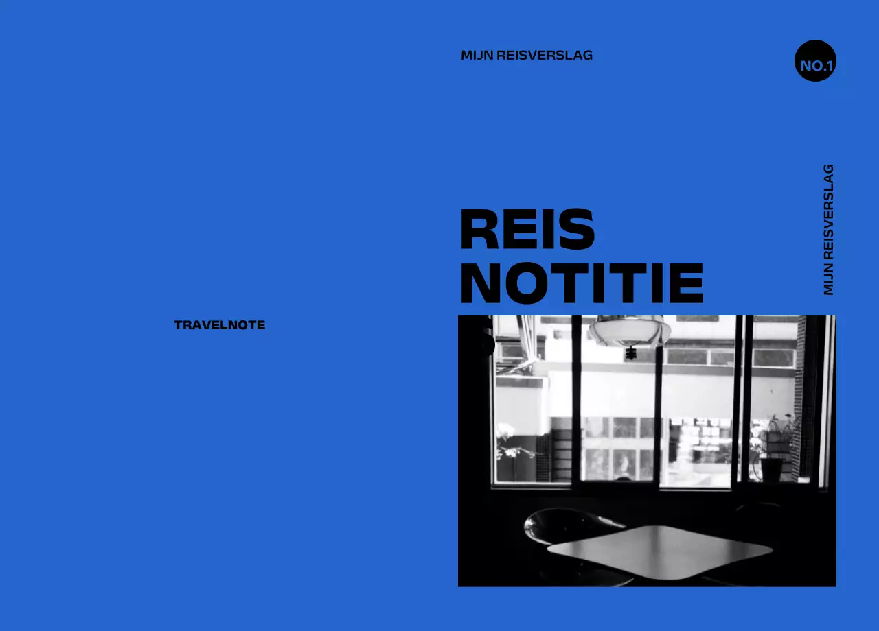 Blauwe moderne reisnotities