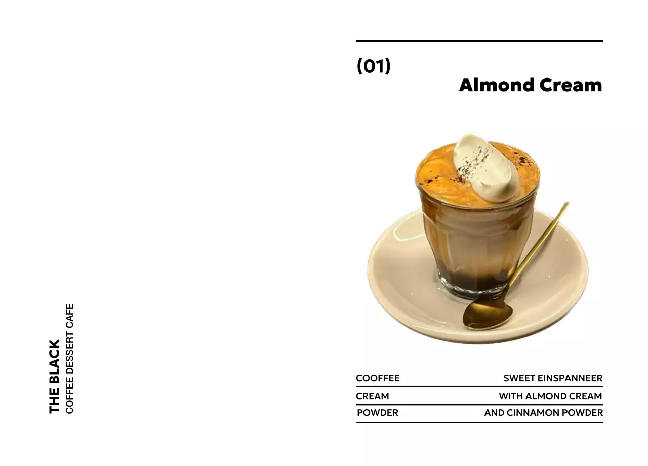 Cardápio de café moderno branco