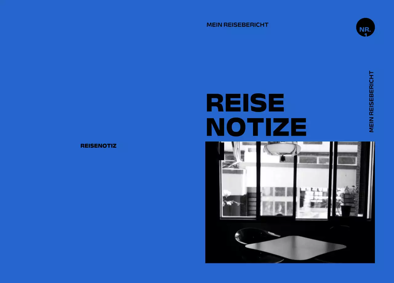 Blaue moderne Reisenotizen