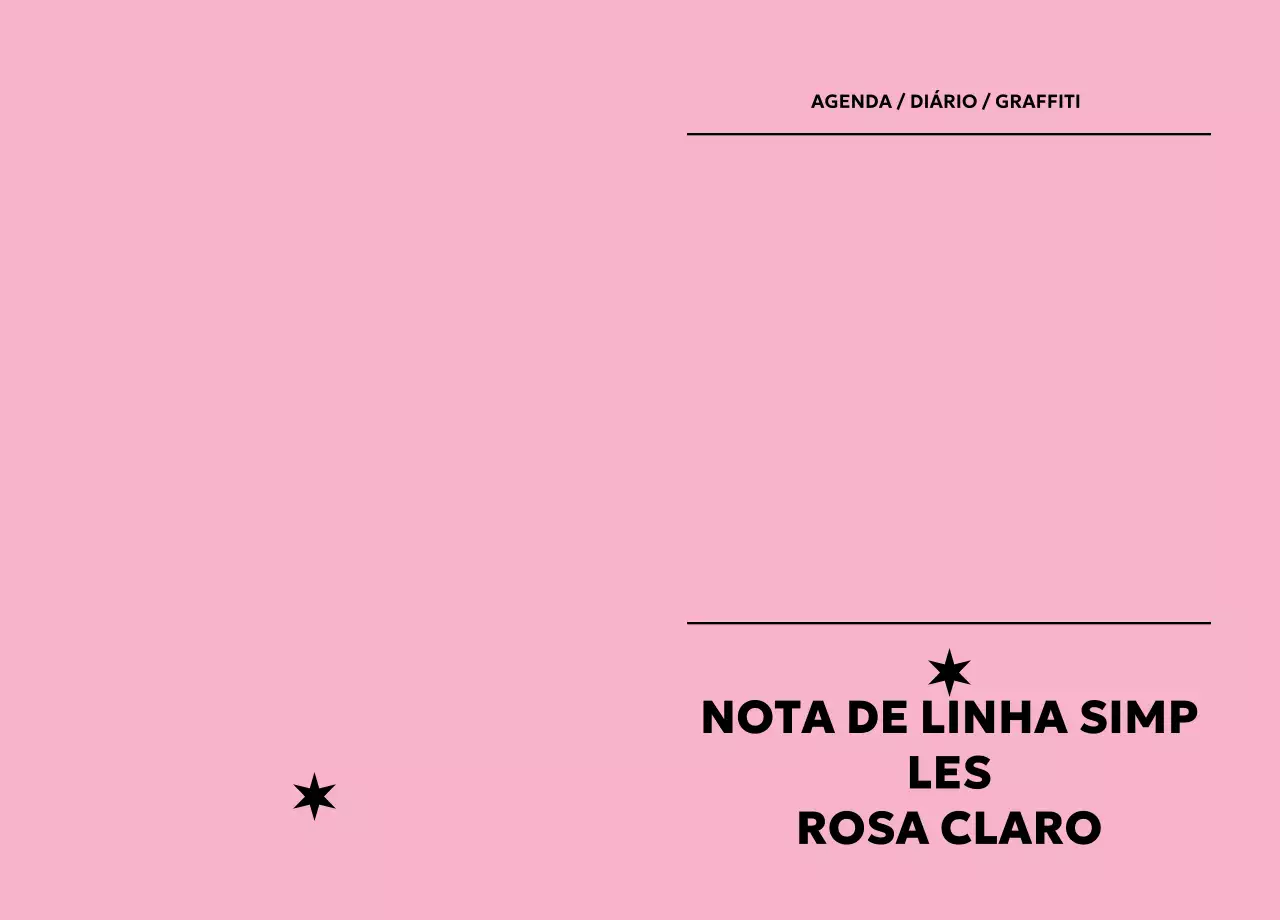 Papelaria de diário simples rosa