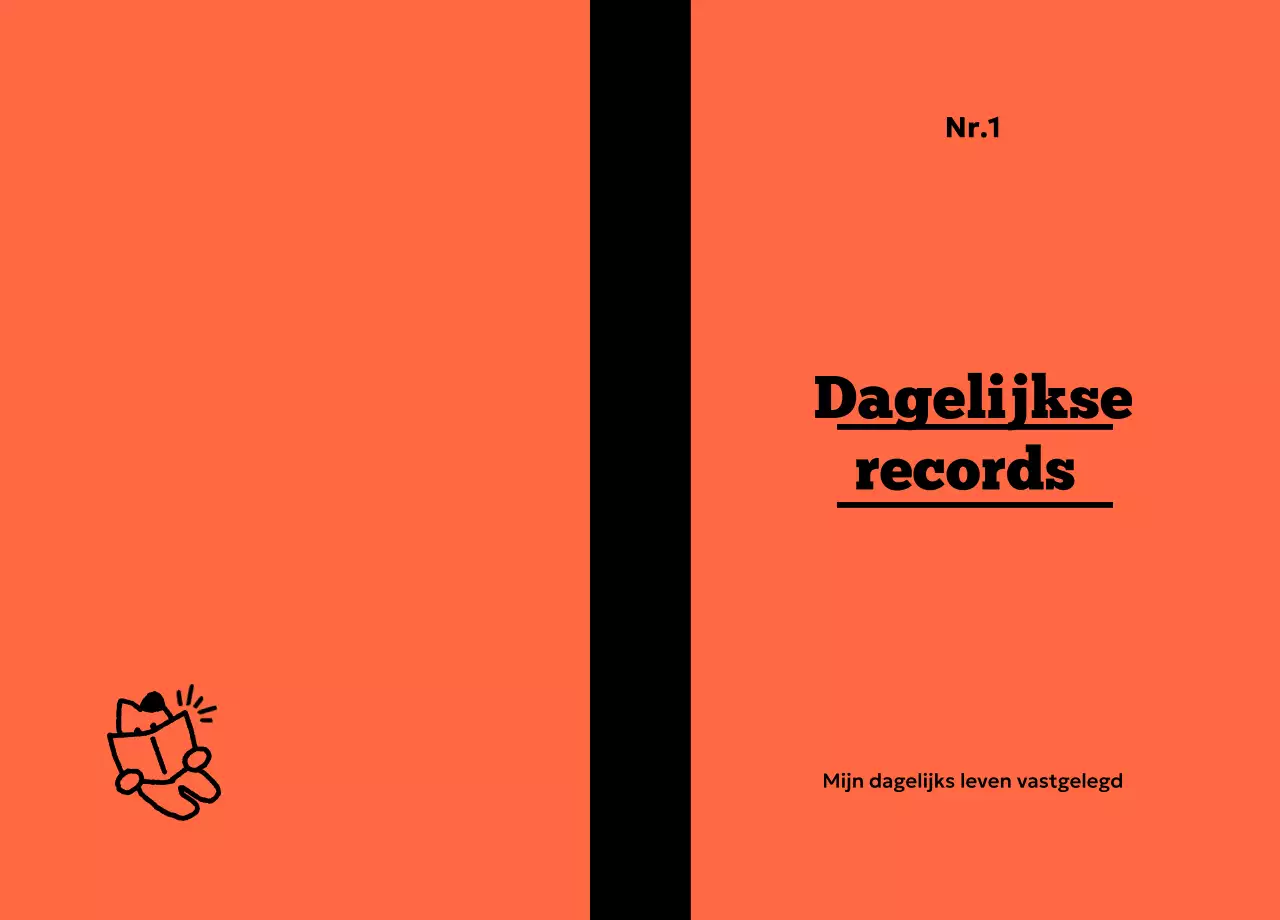 Oranje Eenvoudige Dagboekzin