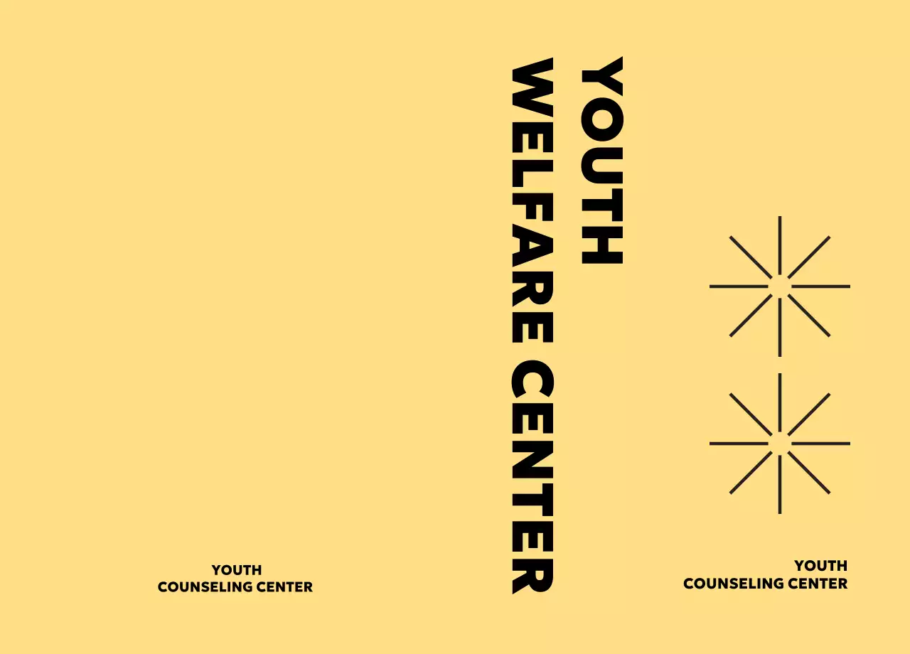 Guia do Centro de Bem-Estar Juvenil Simples Amarelo