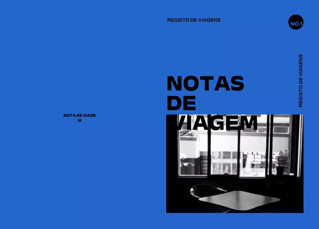 Notas de viagem modernas azuis