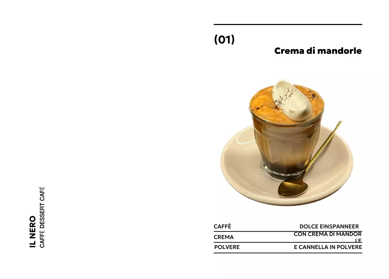 Menù del caffè moderno bianco