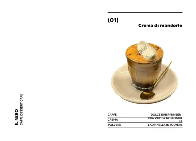Menù del caffè moderno bianco