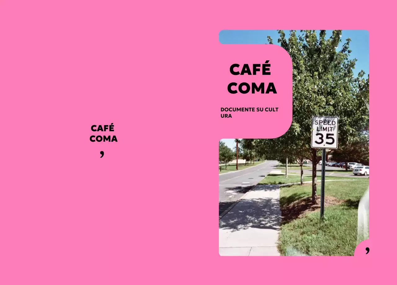 Promoción de cafetería moderna rosa