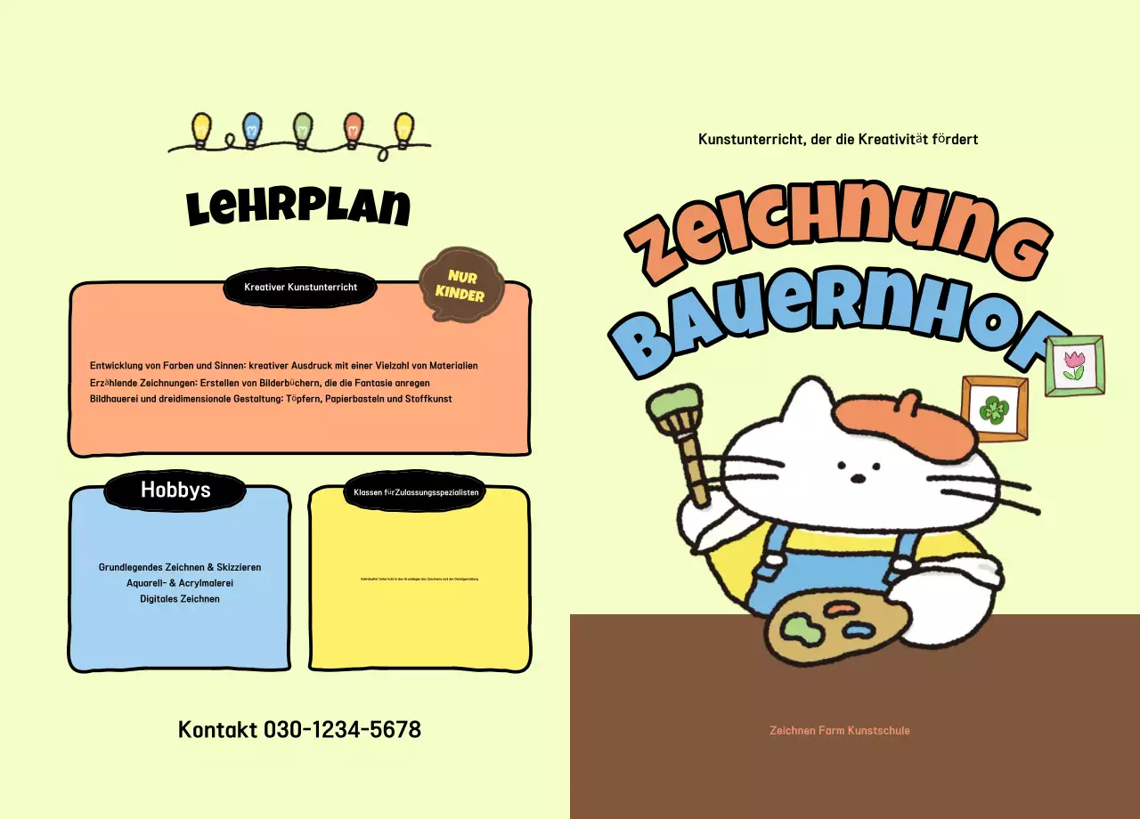 Beige Baby Kunst-Bildungshandbuch