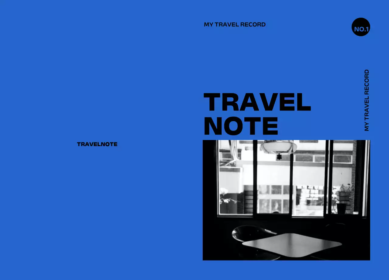 Notas de viagem modernas azuis