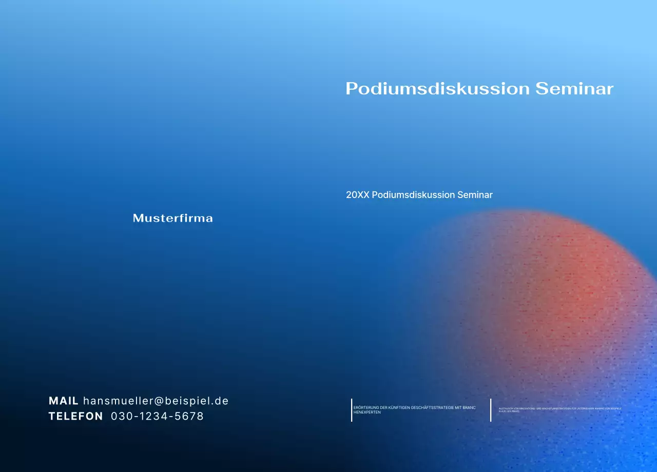 Blue Modern Seminarführer