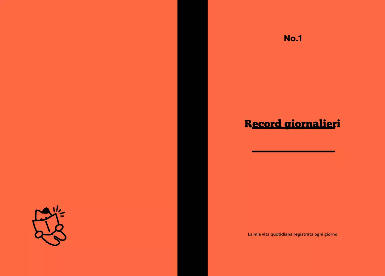 Frase semplice del diario arancione