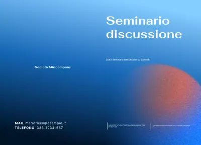 Guida al seminario moderno blu