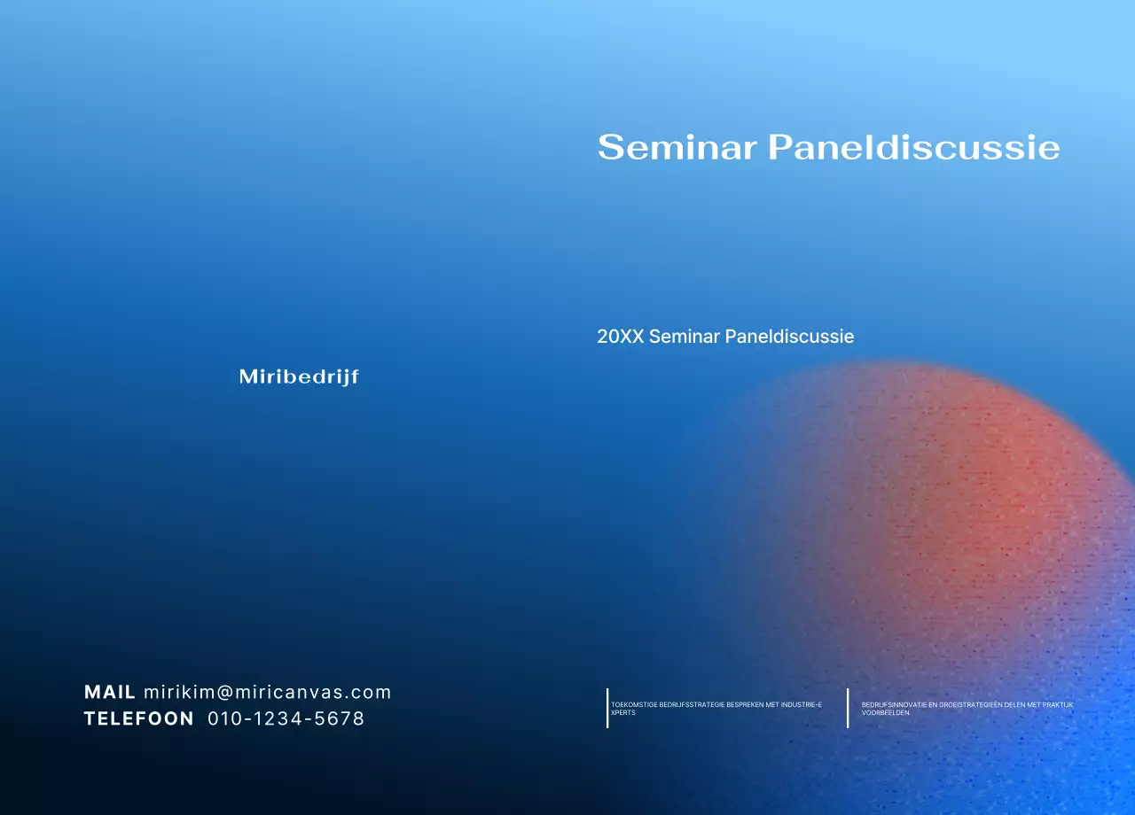 Blauwe moderne seminargids