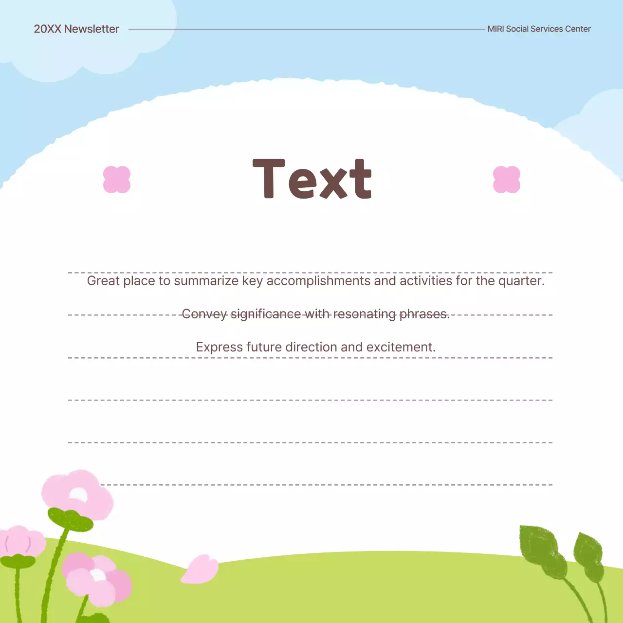 Green Baby Public Institution Spring Flower Introduction