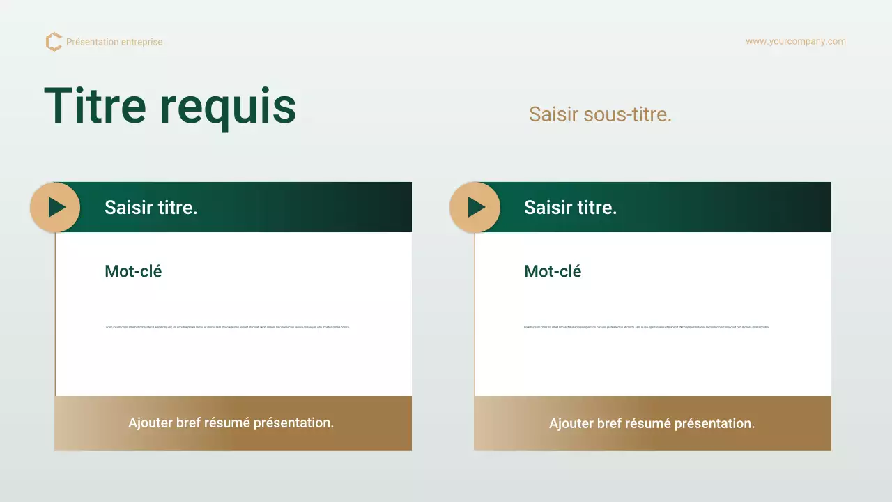 Présentation du plan de gestion de projet professionnel Green Gold