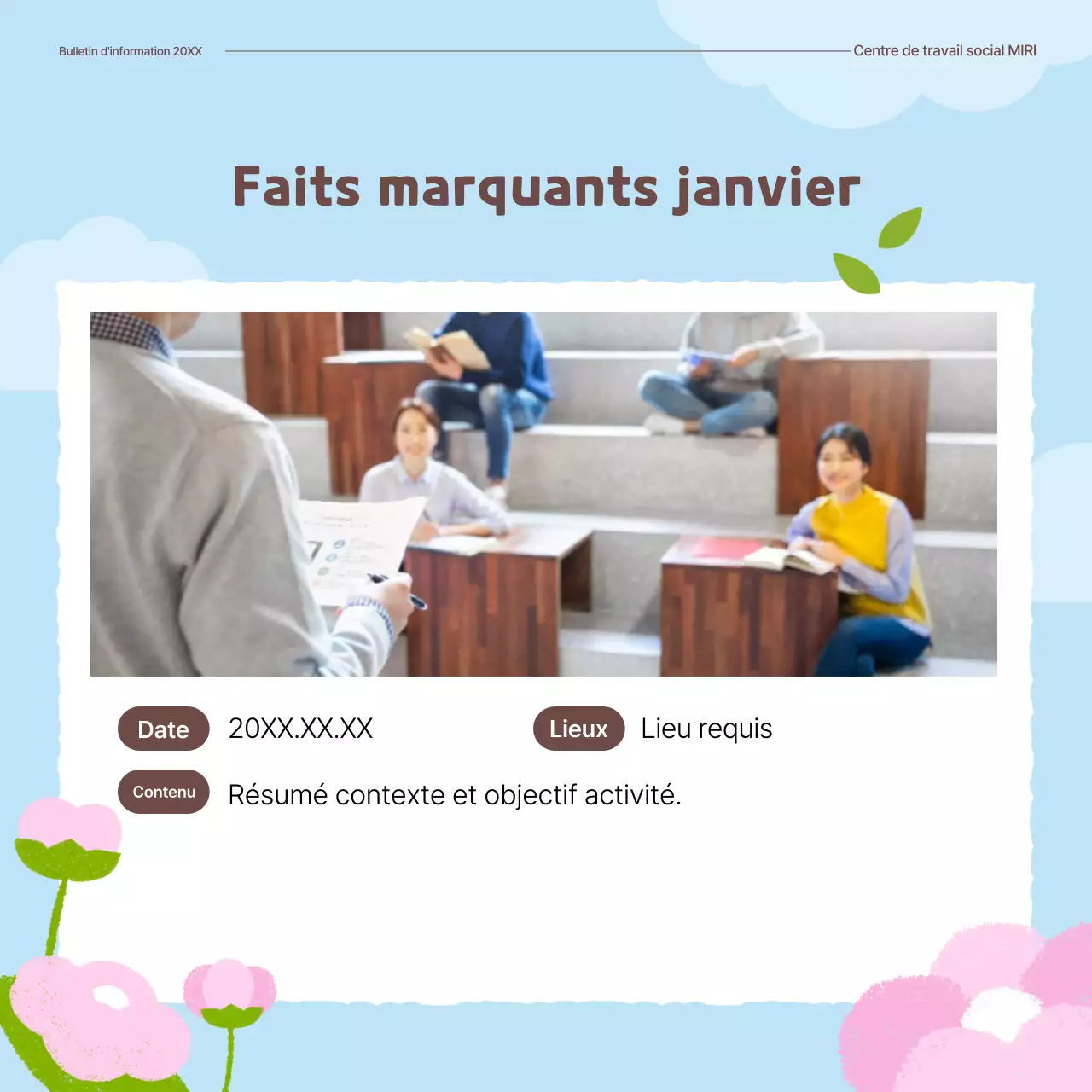 Institution publique Green Baby Spring Flower Introduction