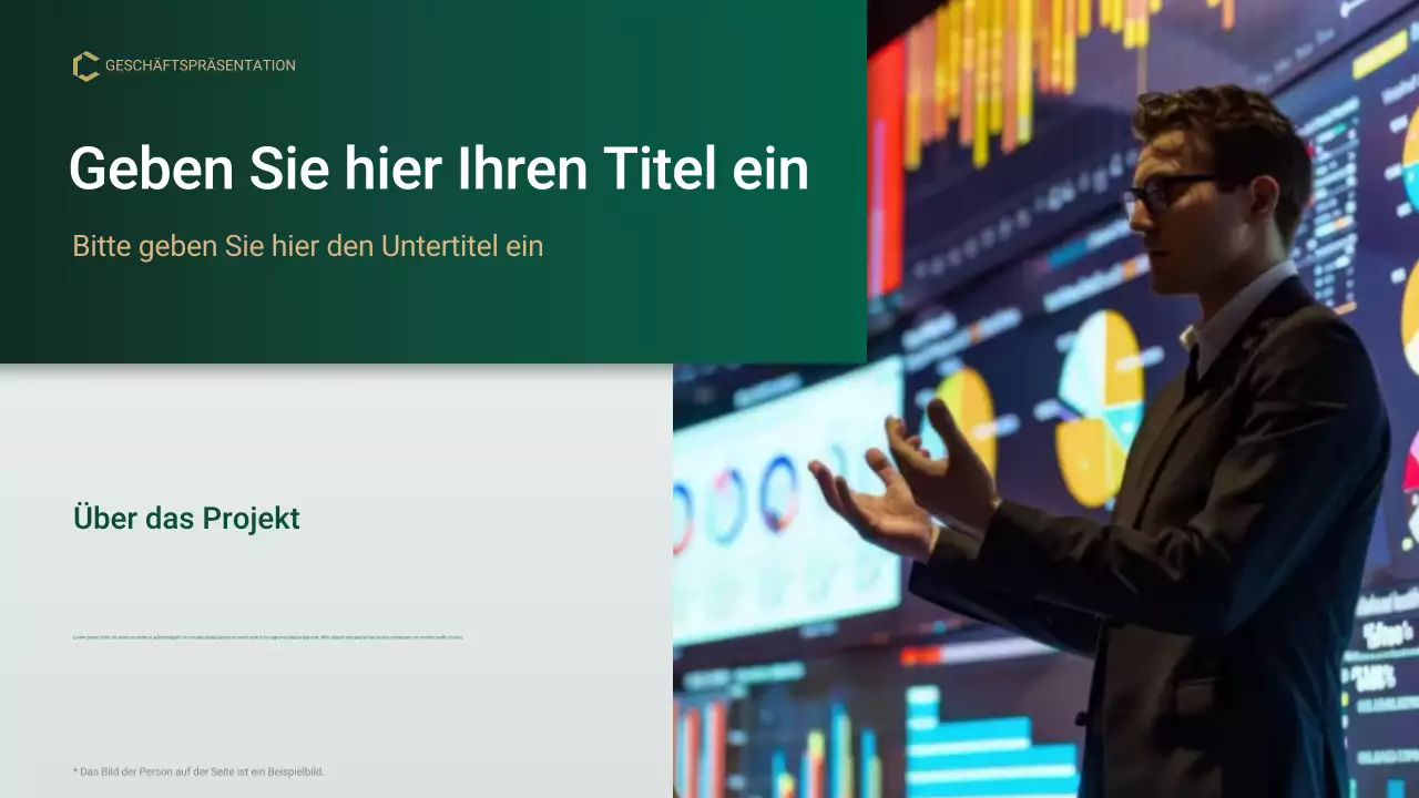 Green Gold Professioneller Projektmanagementplan Präsentation