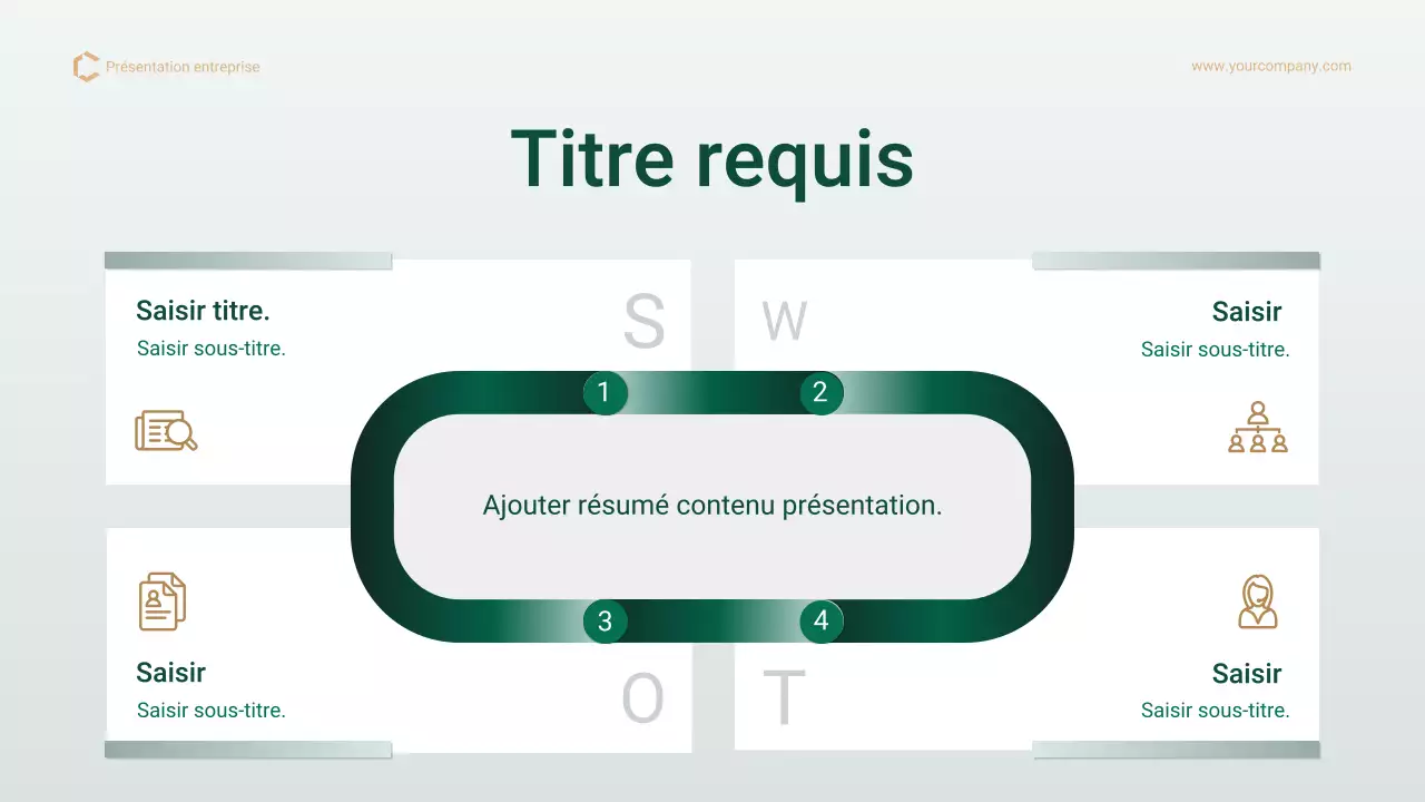 Présentation du plan de gestion de projet professionnel Green Gold