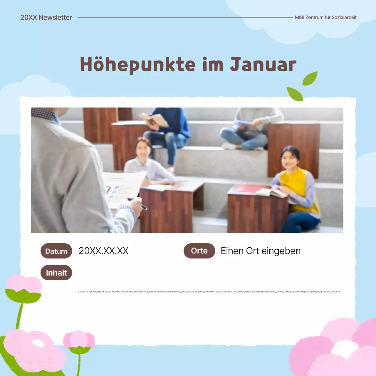 Grünes Baby Öffentliche Einrichtung Frühlingsblume Einführung