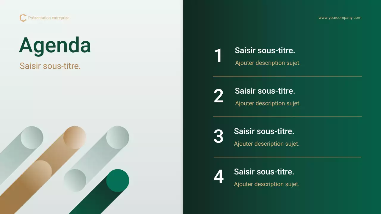 Présentation du plan de gestion de projet professionnel Green Gold