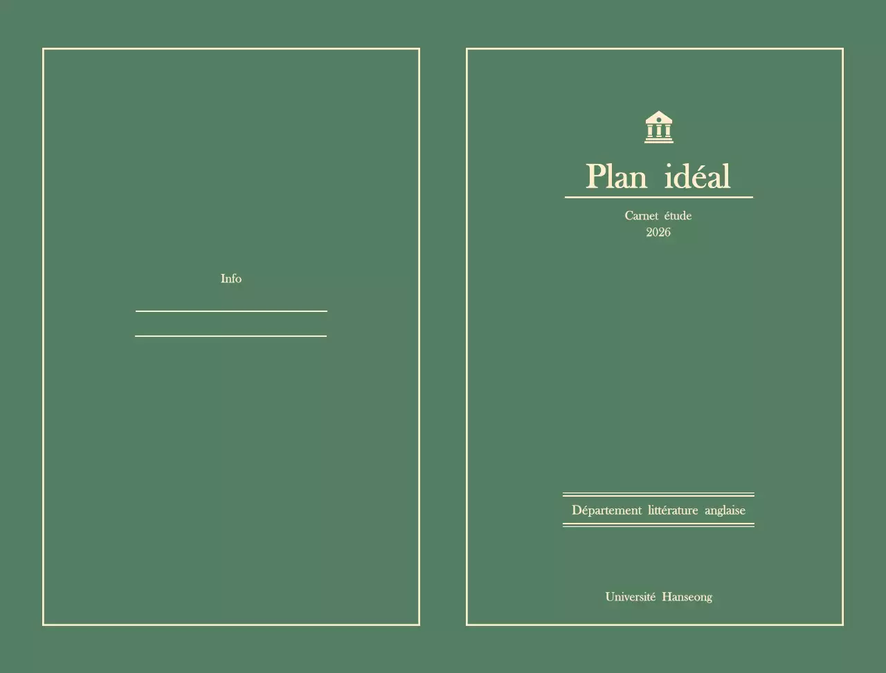 Papeterie Simple Note Kaki