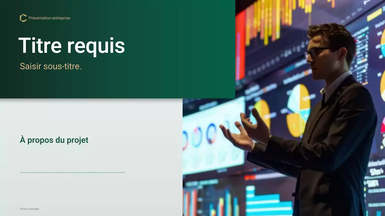 Présentation du plan de gestion de projet professionnel Green Gold