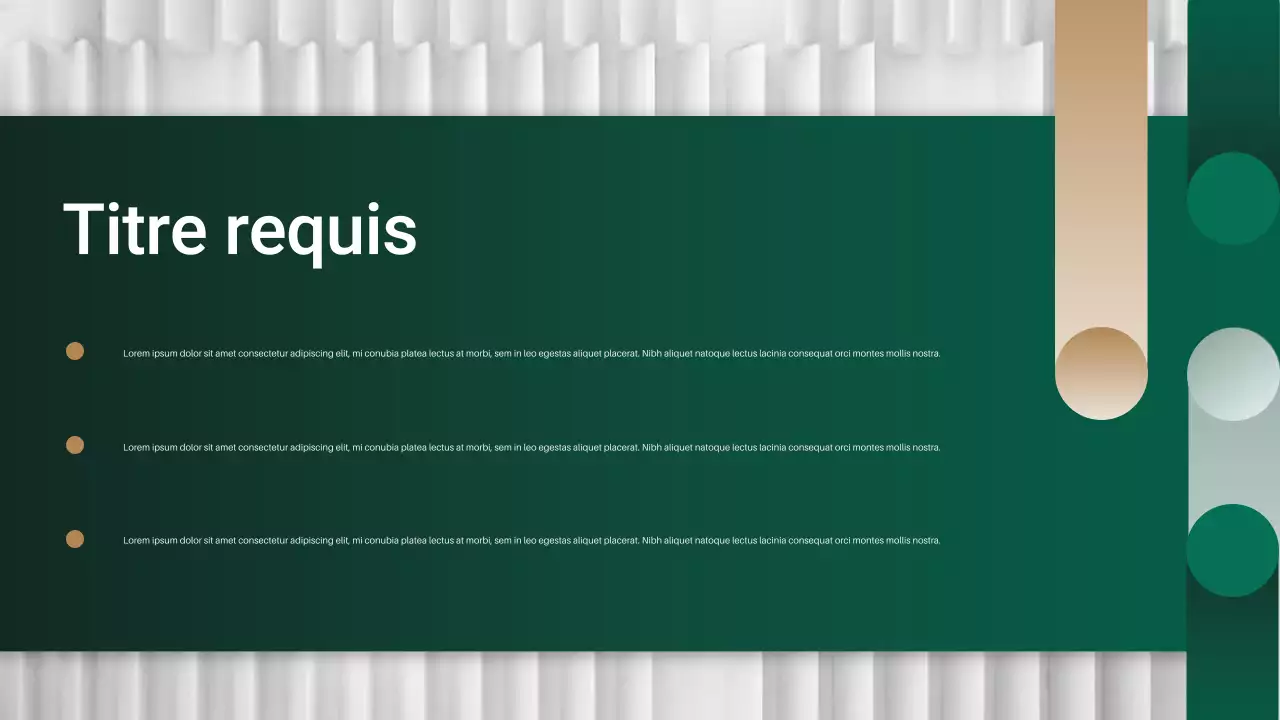 Présentation du plan de gestion de projet professionnel Green Gold