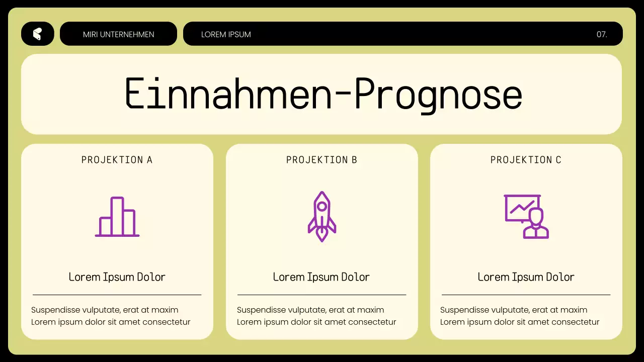gelber moderner Budgetplaner