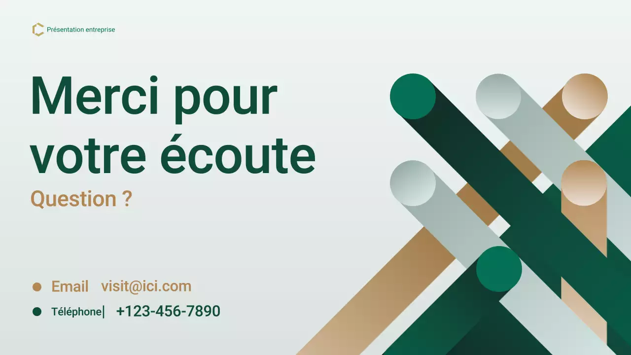 Présentation du plan de gestion de projet professionnel Green Gold