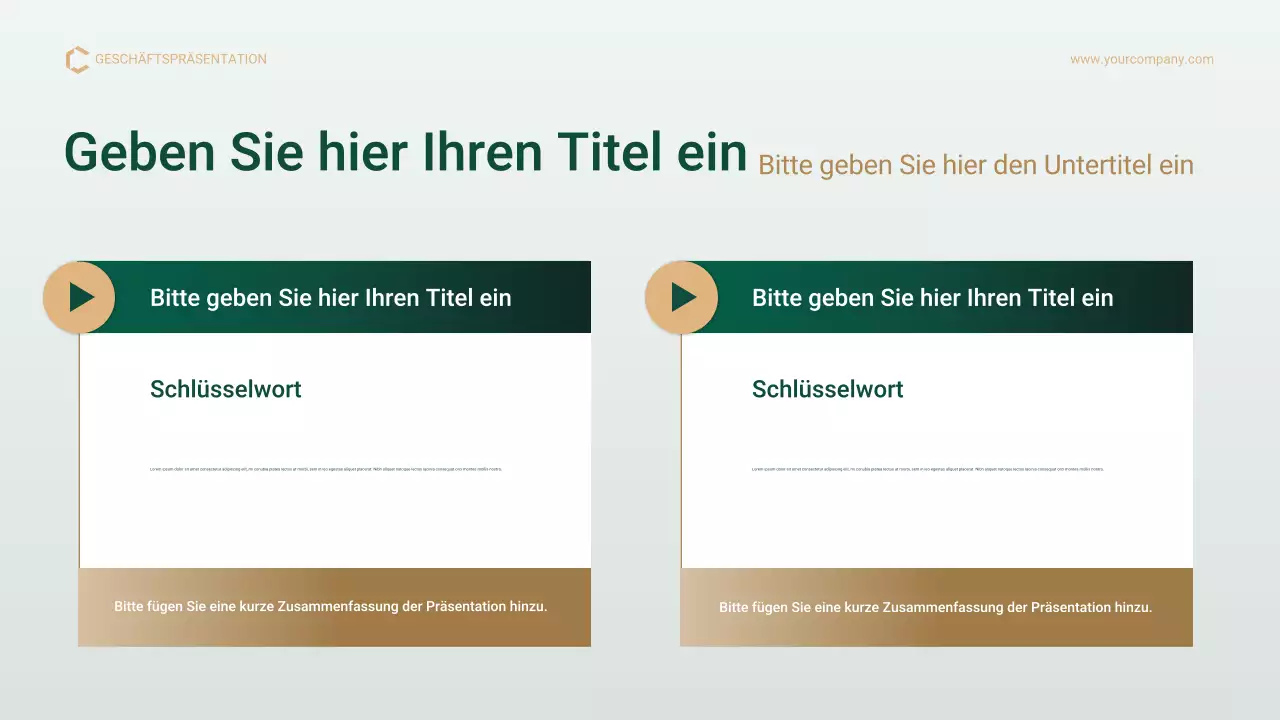 Green Gold Professioneller Projektmanagementplan Präsentation