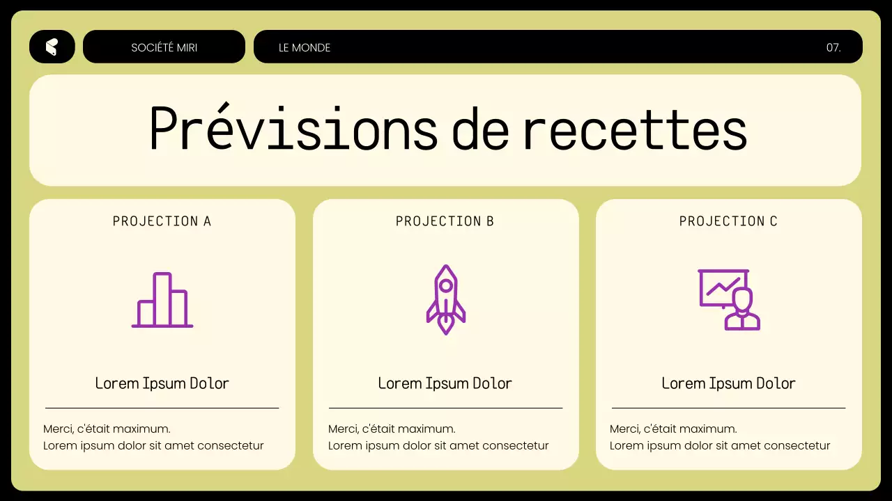 planificateur de budget moderne jaune