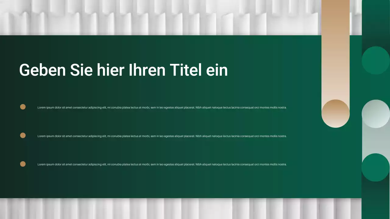 Green Gold Professioneller Projektmanagementplan Präsentation