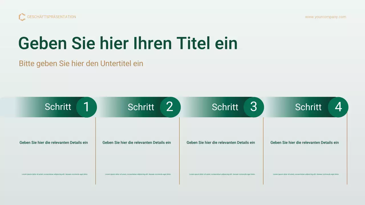 Green Gold Professioneller Projektmanagementplan Präsentation