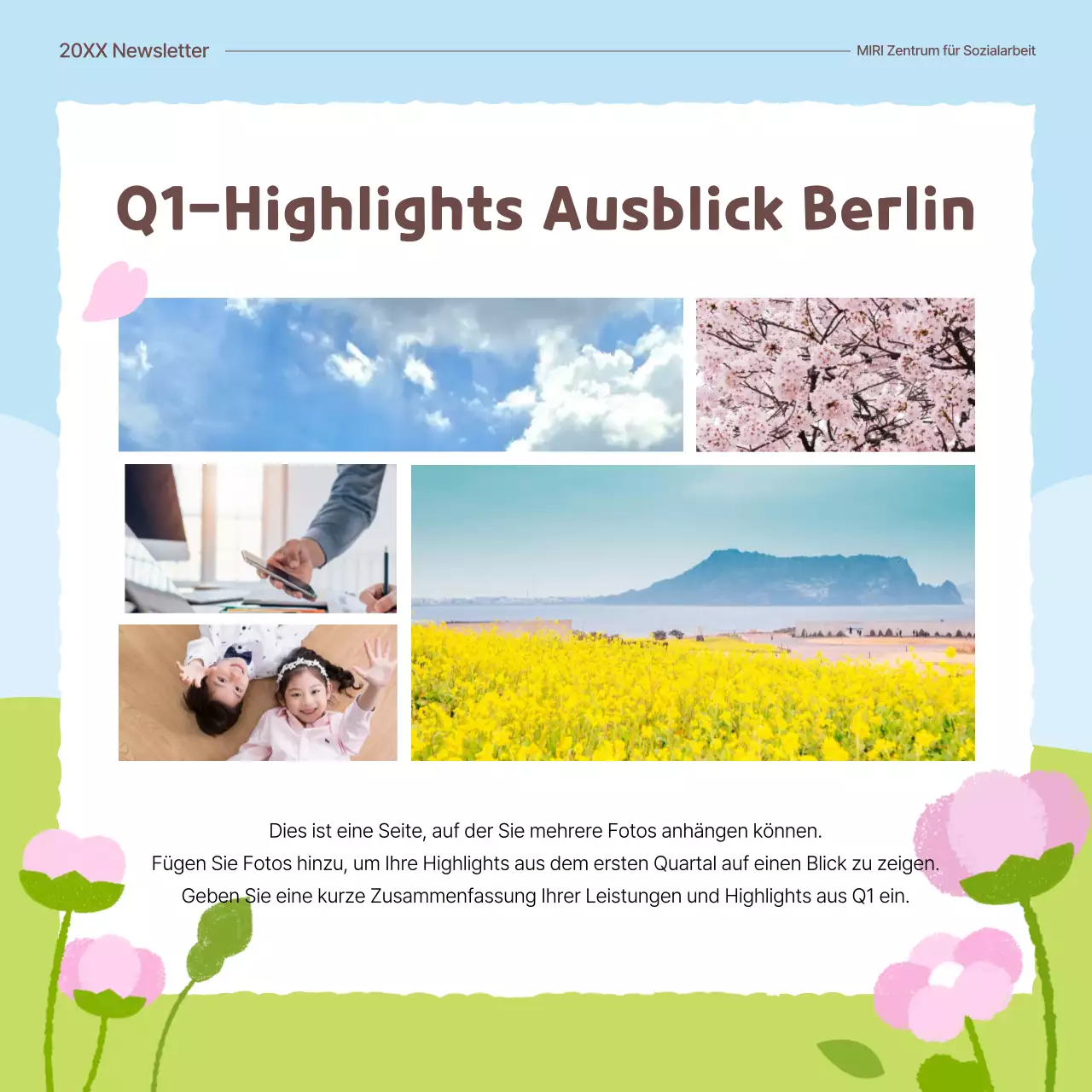 Grünes Baby Öffentliche Einrichtung Frühlingsblume Einführung