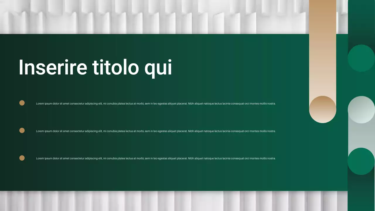 Presentazione del piano di gestione del progetto professionale Green Gold