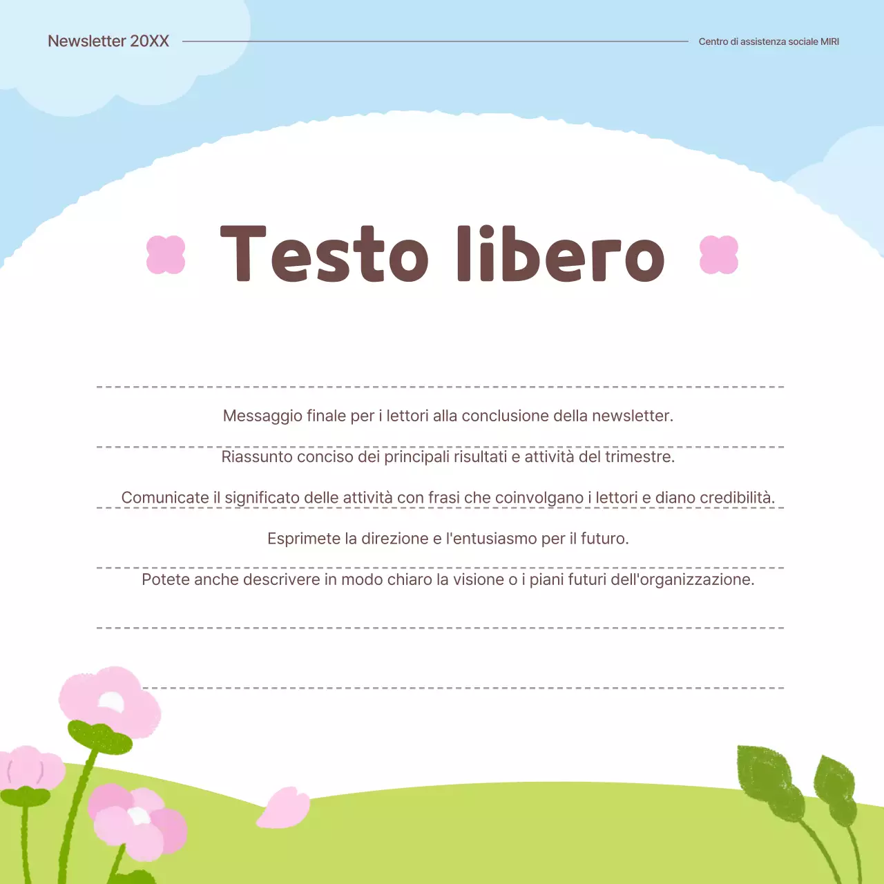 Introduzione al fiore di primavera dell'istituzione pubblica Green Baby