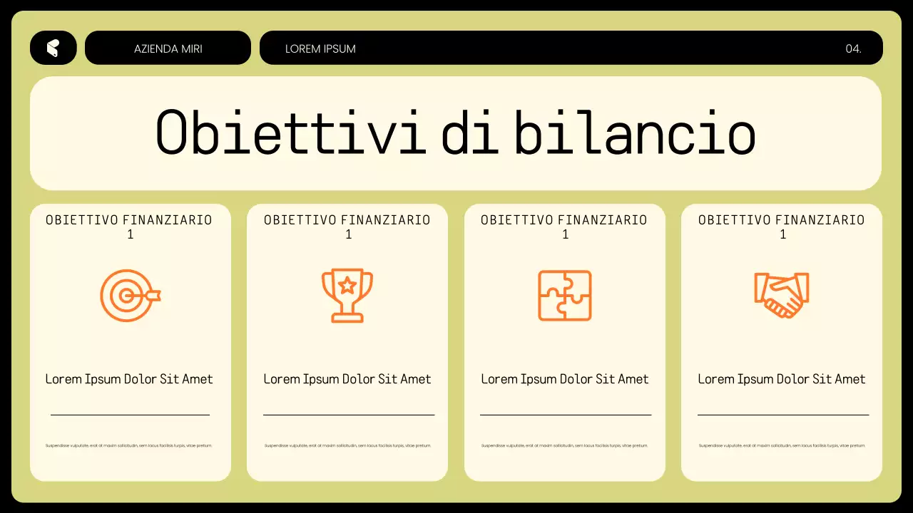 pianificatore di budget moderno giallo