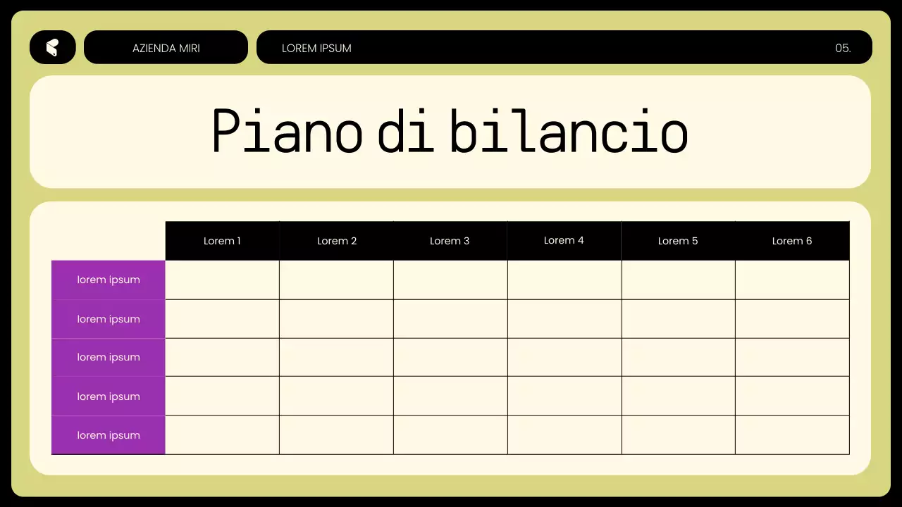 pianificatore di budget moderno giallo