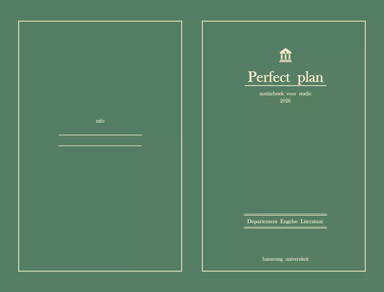 Khaki Eenvoudige Notitie Stationery