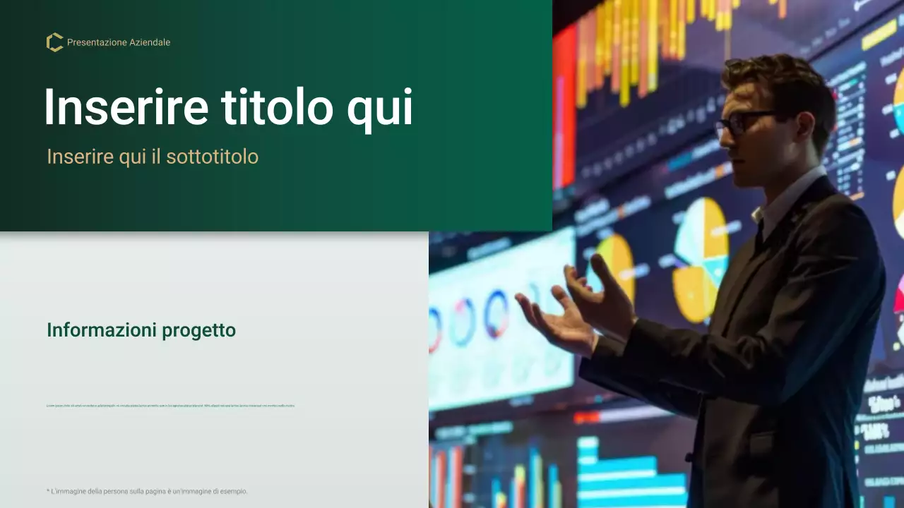 Presentazione del piano di gestione del progetto professionale Green Gold