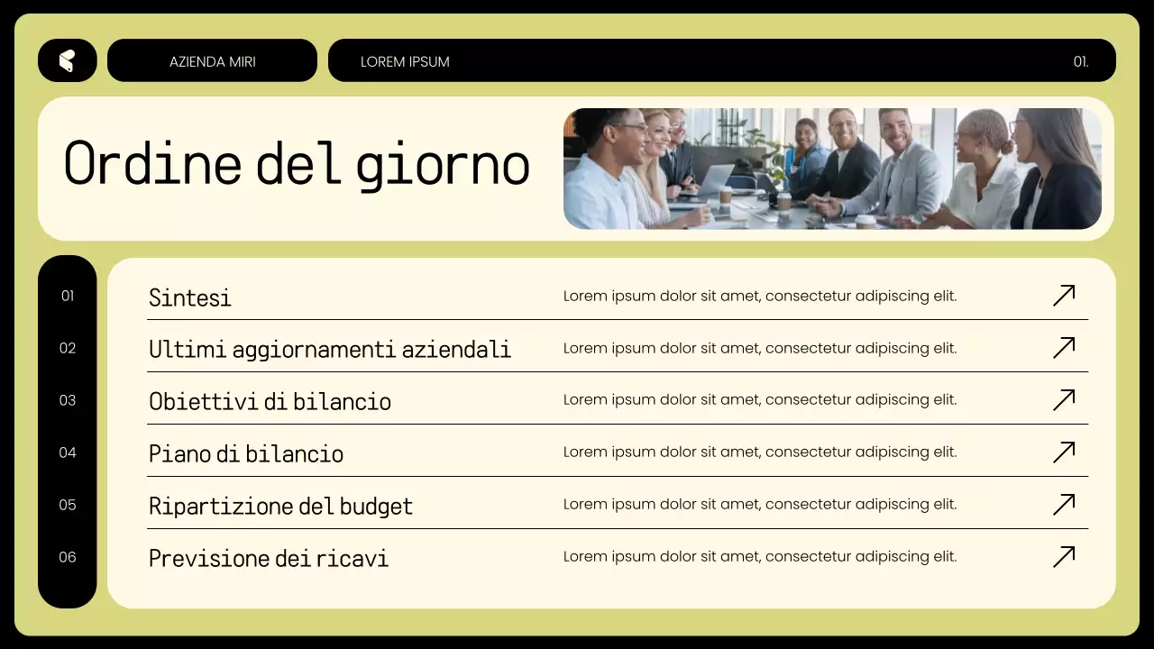 pianificatore di budget moderno giallo