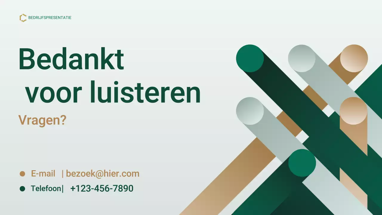 Green Gold Professional Project Management Plan Presentatie