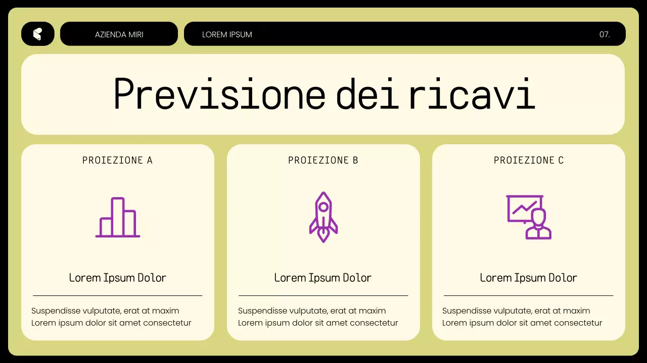 pianificatore di budget moderno giallo