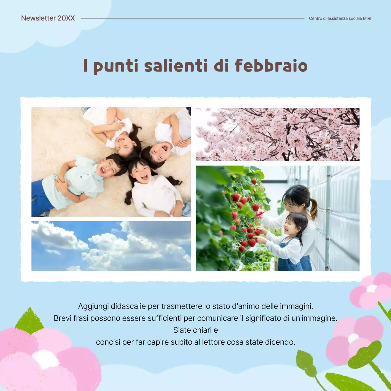 Introduzione al fiore di primavera dell'istituzione pubblica Green Baby
