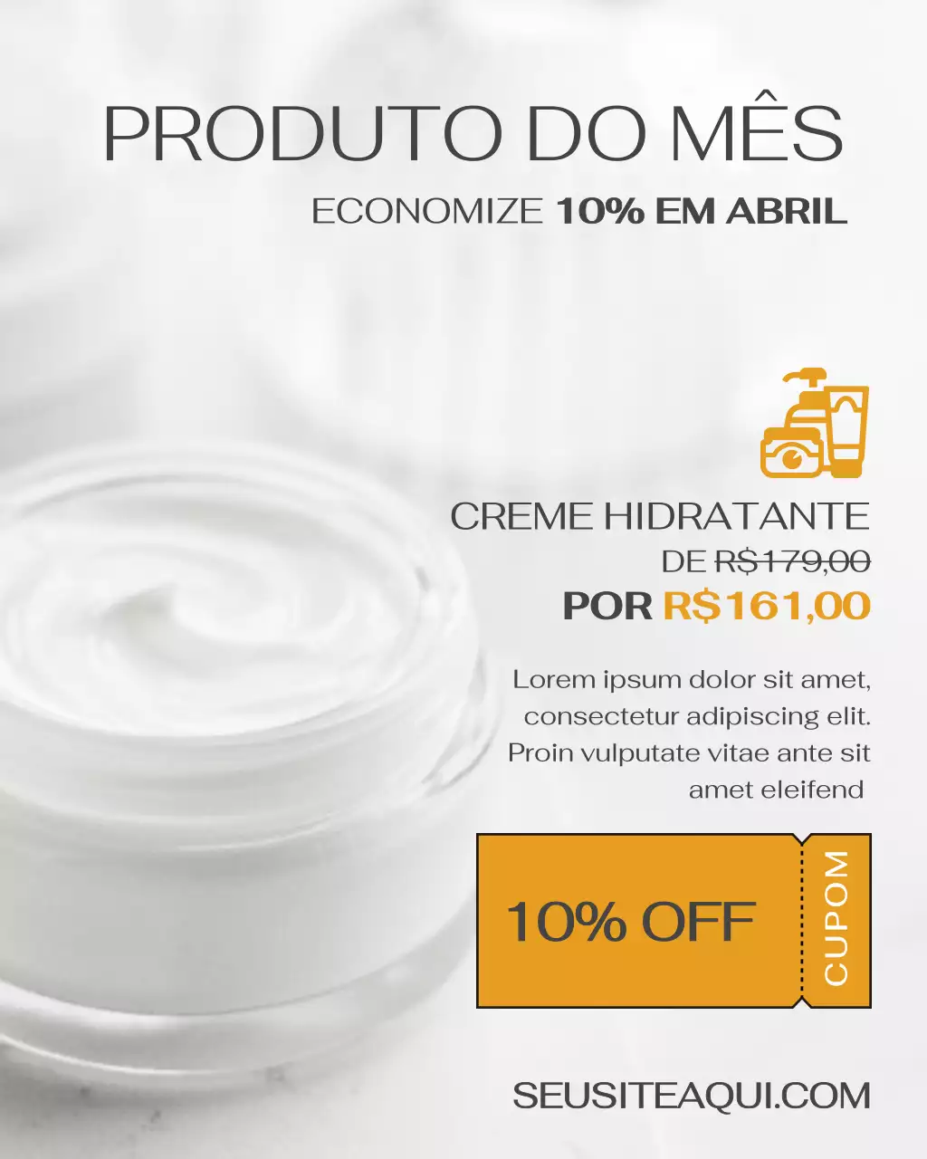Postagem promocional do Instagram White Modern Skincare