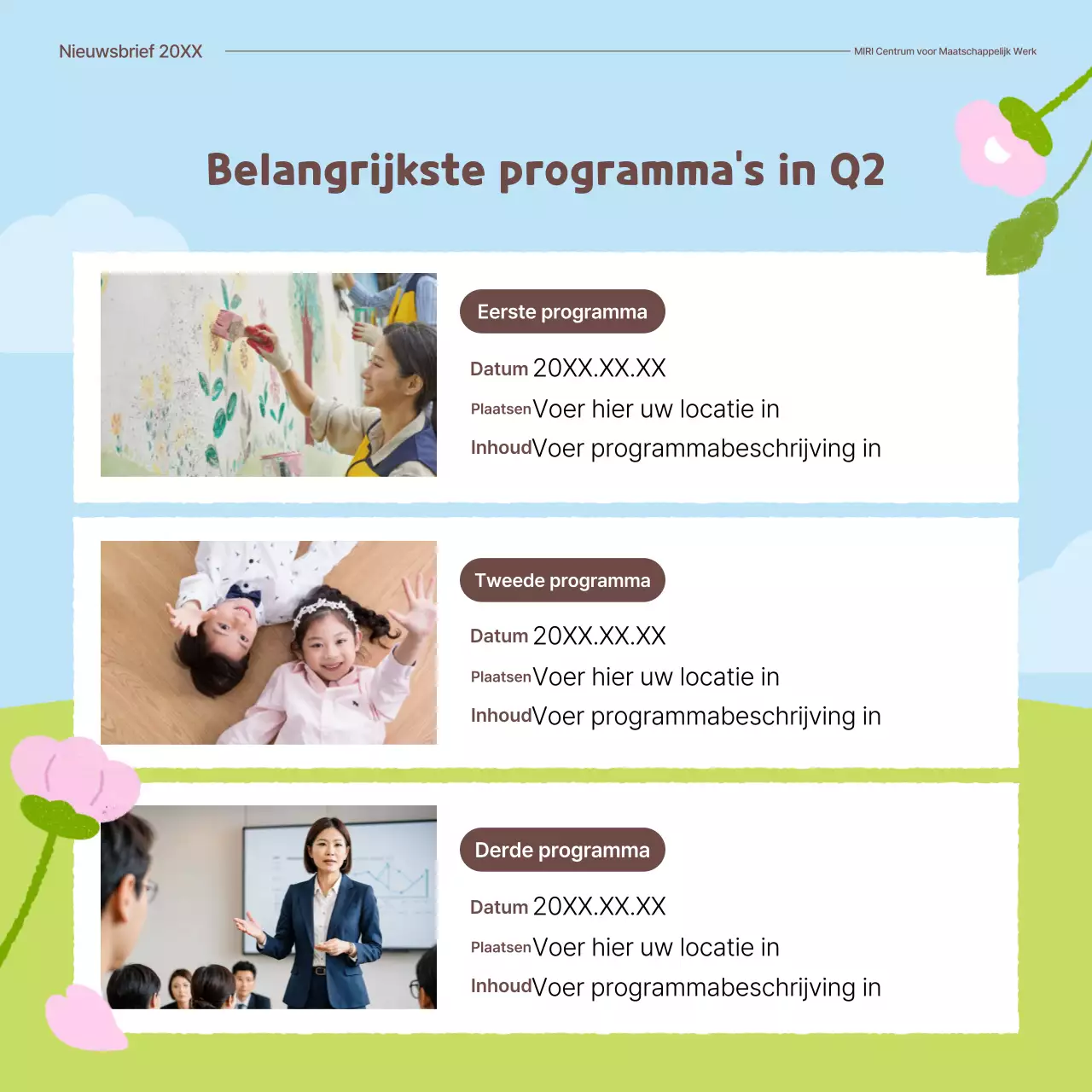 Groene Baby Openbare Instelling Lentebloem Introductie